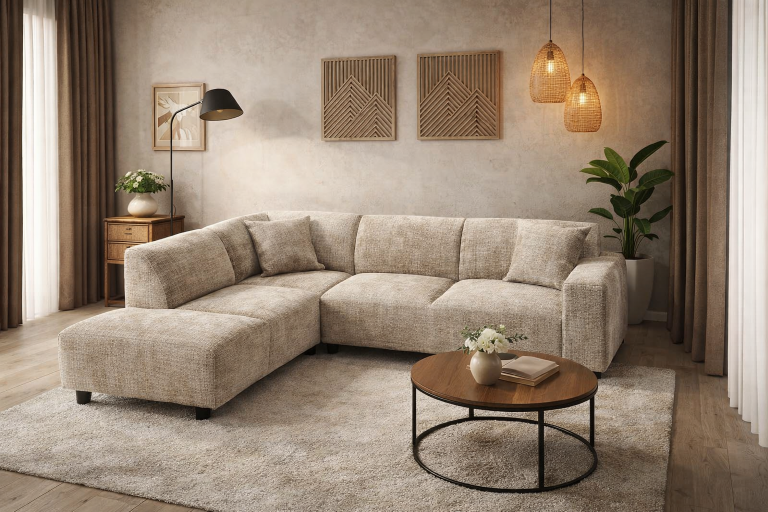 Corner sofa Munich chenille